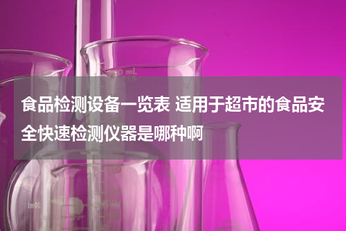 食品检测设备一览表 适用于超市的食品安全快速检测仪器是哪种啊