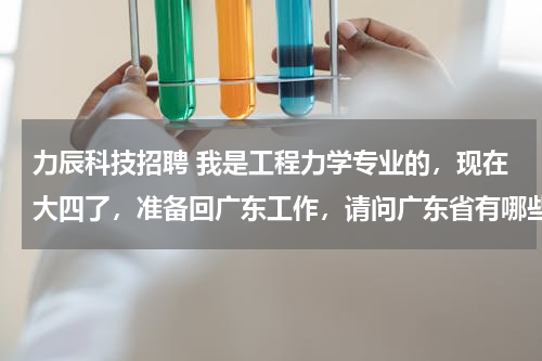 力辰科技招聘 我是工程力学专业的，现在大四了，准备回广东工作，请问广东省有哪些公司招聘工程力学专业的