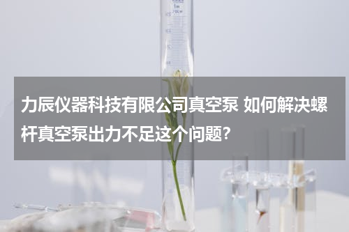 力辰仪器科技有限公司真空泵 如何解决螺杆真空泵出力不足这个问题？